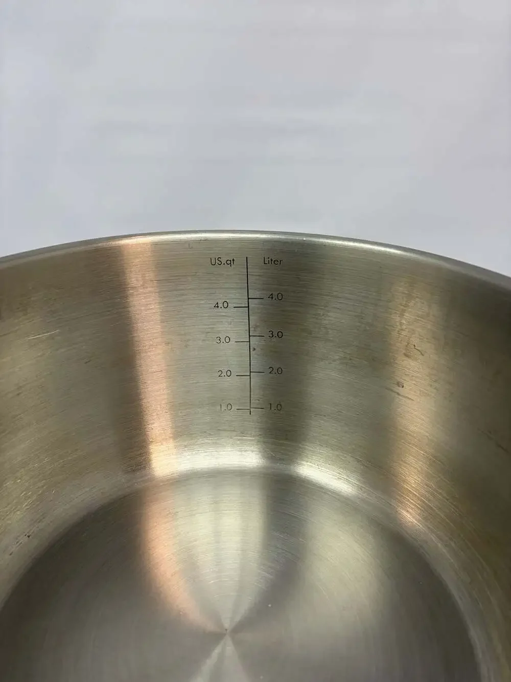 ROHE Stainless Steel 4.0L / 4.2 Quart Stock Pot with Glass Lid side Measurements
